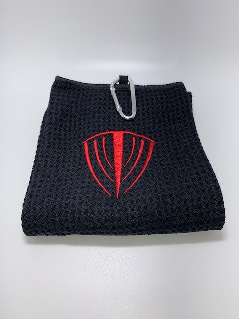 Chainbangers Black/Red Disc Golf Towel