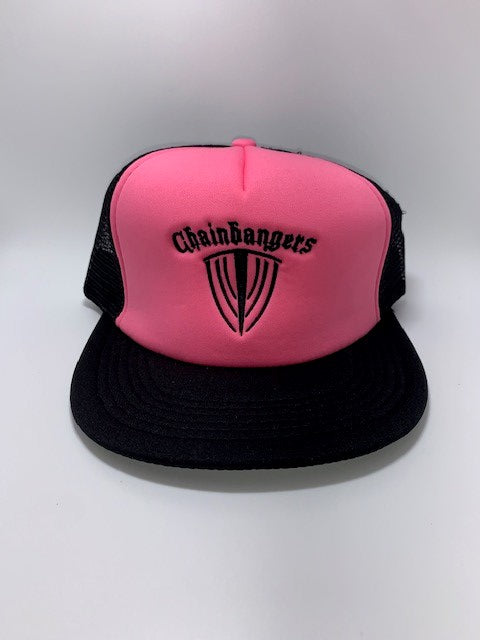Chainbangers Black/Pink Snapback Trucker Hat
